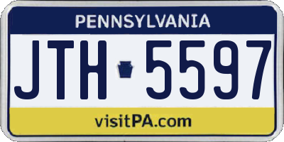 PA license plate JTH5597
