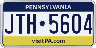 PA license plate JTH5604