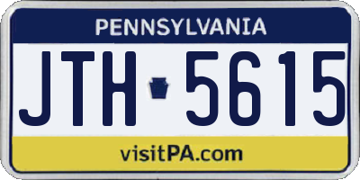 PA license plate JTH5615