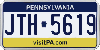 PA license plate JTH5619