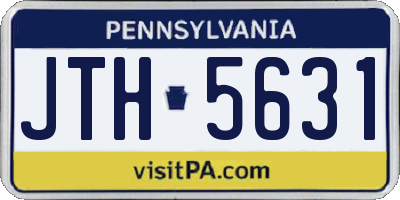 PA license plate JTH5631
