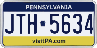 PA license plate JTH5634