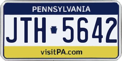 PA license plate JTH5642