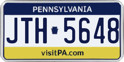 PA license plate JTH5648