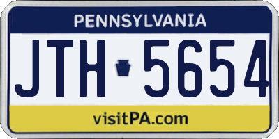 PA license plate JTH5654