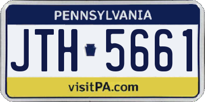 PA license plate JTH5661