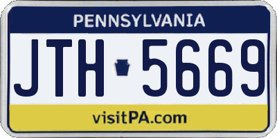 PA license plate JTH5669