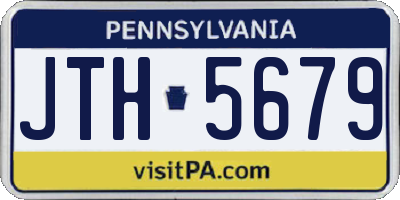 PA license plate JTH5679