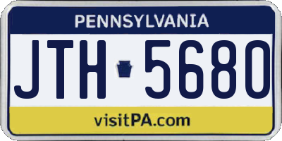 PA license plate JTH5680
