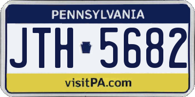 PA license plate JTH5682