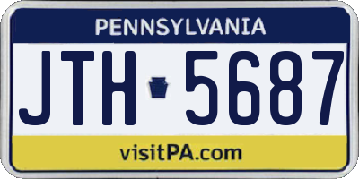 PA license plate JTH5687