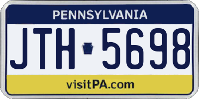 PA license plate JTH5698