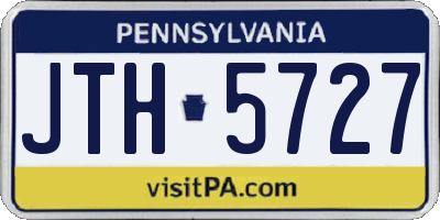 PA license plate JTH5727