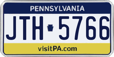 PA license plate JTH5766