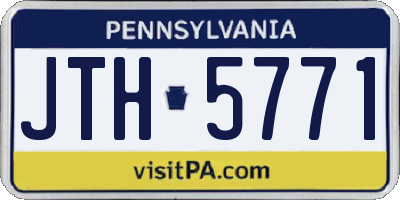 PA license plate JTH5771