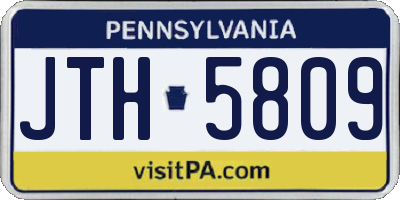 PA license plate JTH5809