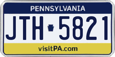 PA license plate JTH5821