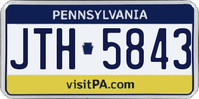 PA license plate JTH5843