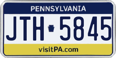 PA license plate JTH5845