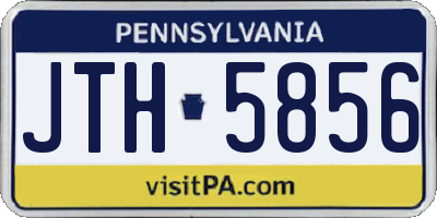PA license plate JTH5856