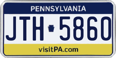 PA license plate JTH5860