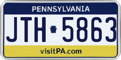 PA license plate JTH5863
