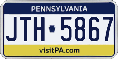 PA license plate JTH5867