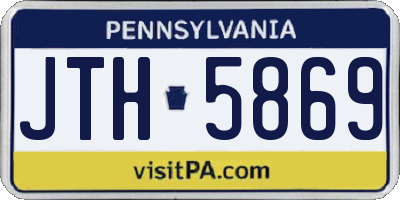 PA license plate JTH5869