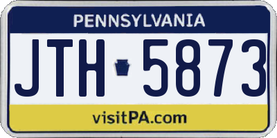 PA license plate JTH5873