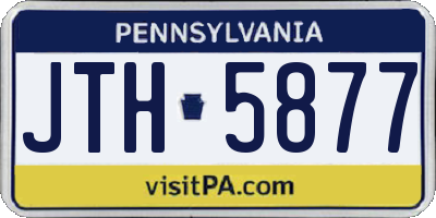 PA license plate JTH5877