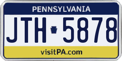 PA license plate JTH5878
