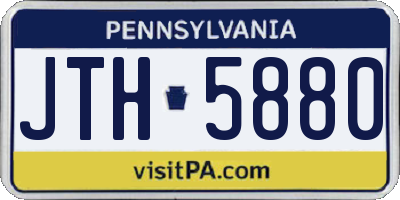 PA license plate JTH5880