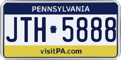 PA license plate JTH5888