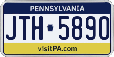 PA license plate JTH5890