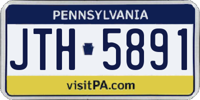 PA license plate JTH5891