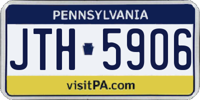 PA license plate JTH5906