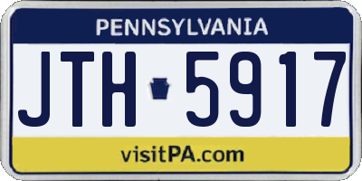 PA license plate JTH5917