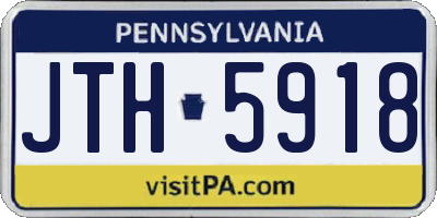 PA license plate JTH5918