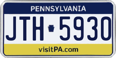 PA license plate JTH5930