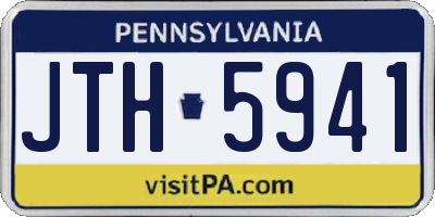 PA license plate JTH5941