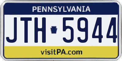 PA license plate JTH5944