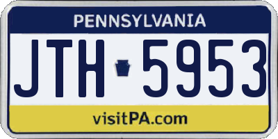 PA license plate JTH5953