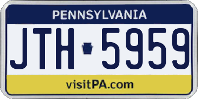 PA license plate JTH5959