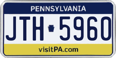 PA license plate JTH5960
