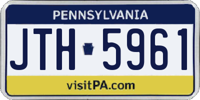 PA license plate JTH5961