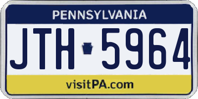 PA license plate JTH5964