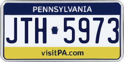 PA license plate JTH5973