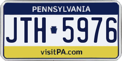PA license plate JTH5976