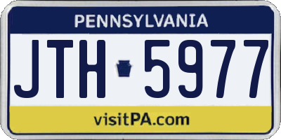 PA license plate JTH5977