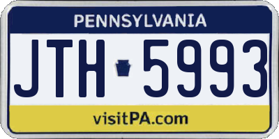 PA license plate JTH5993